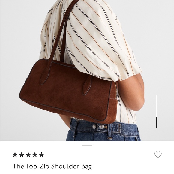 Madewell The Top Zip Suede Shoulder Bag - Picture 6 of 6